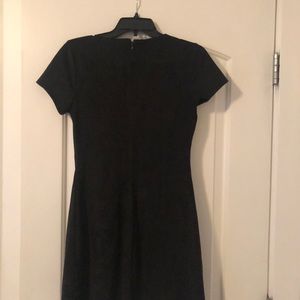 Black tie up mini dress